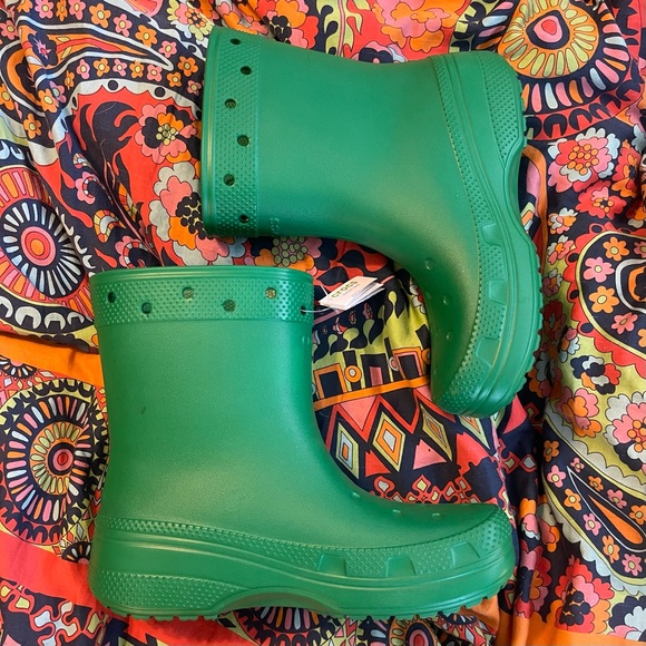 Crocs Classic Rain Boot Green Ivy NWT sz 9 - Picture 1 of 6